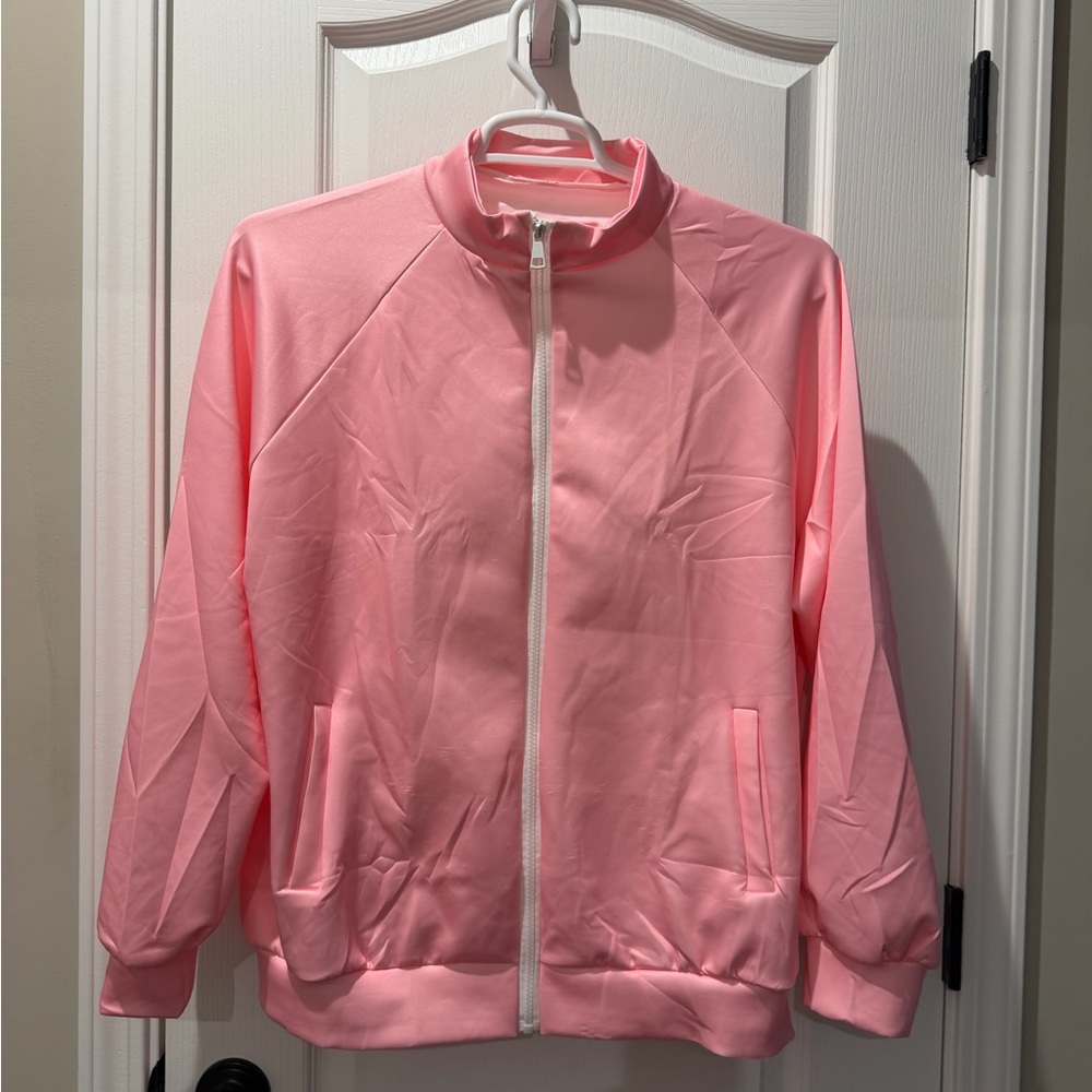 Halloween/party costume. The Pink ladies from Grease,  Zip-Up Jacket etc